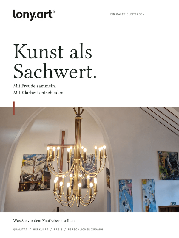 Kunst als Sachwert – der lony.art-Guide